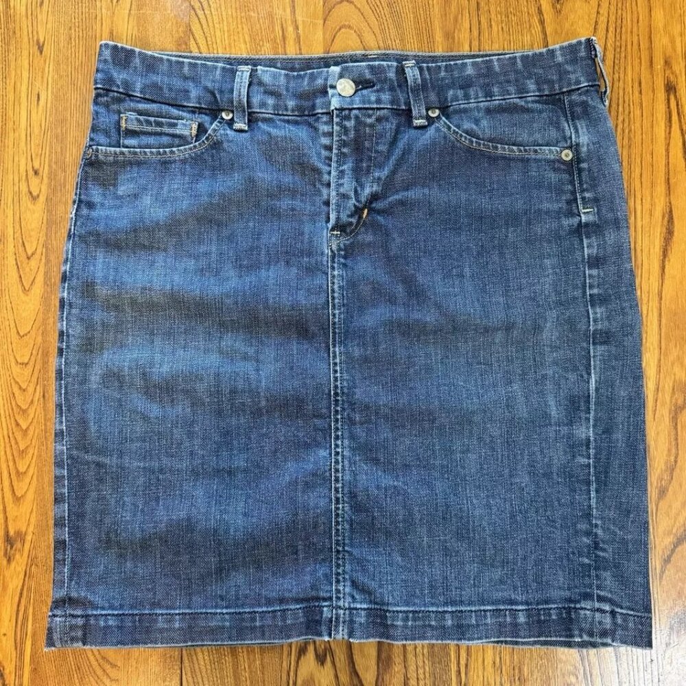 Citizens of Humanity Novak Pencil Skirt Womens 31 Blue Denim Stretch 358-085